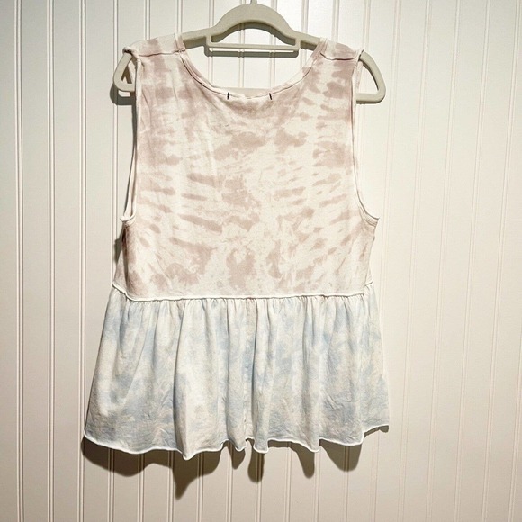 Free People Tie Dye Anytime Peplum Tank Size Small - Picture 6 of 6